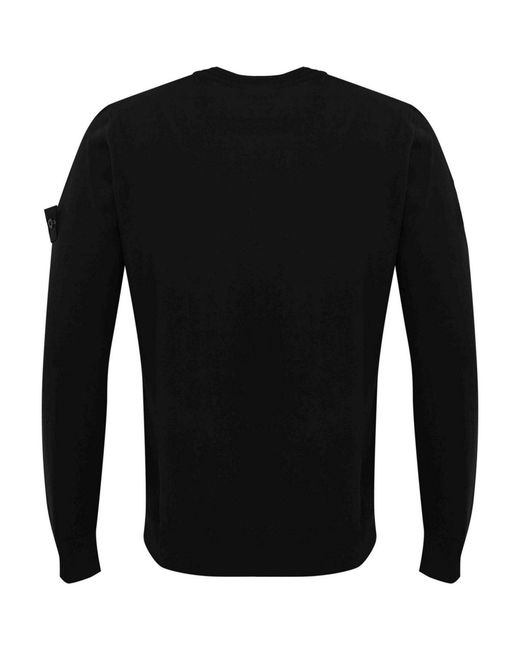 Stone Island Black Rws Pure Wool Sweater for men