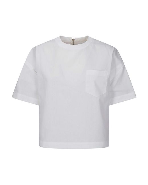 Sacai White Poplin Pullover