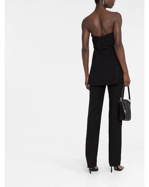 Totême Black Wool Crepe Band Tube
