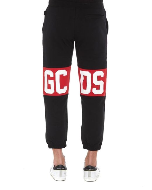 Gcds Black Logo Print Track Pants for men
