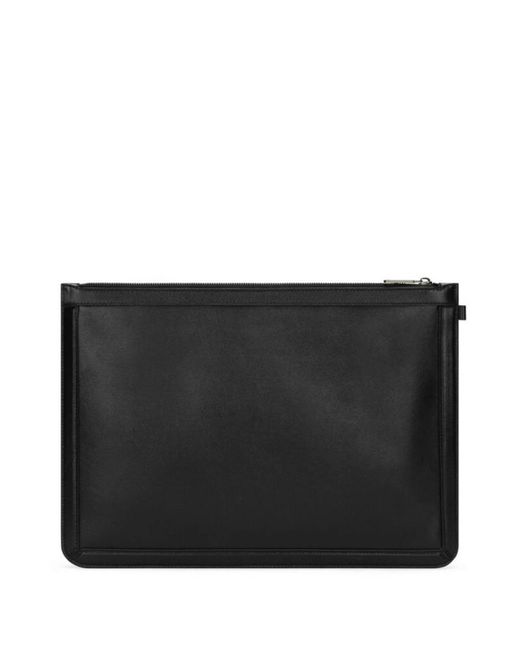 Dolce & Gabbana Black Smooth Leather Rectangle Belt Bag for men