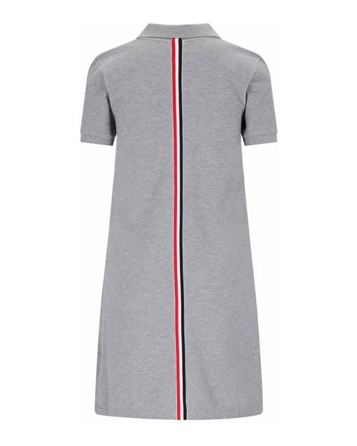 Thom Browne Gray Mini Knit Dress