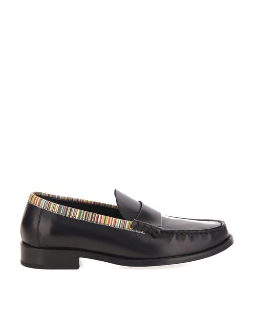 Paul Smith Black Cassini Signature Stripe Loafers