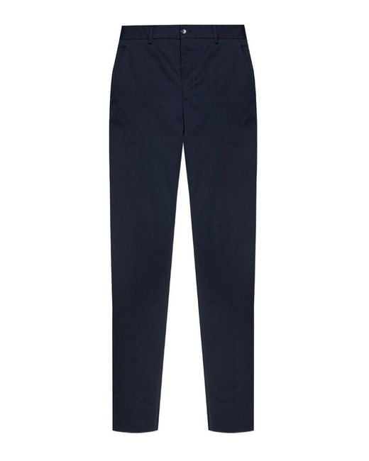 Etro Blue Stretch Cotton Trousers for men