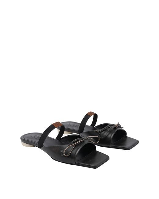 MM6 by Maison Margiela Black Slingback Sandals