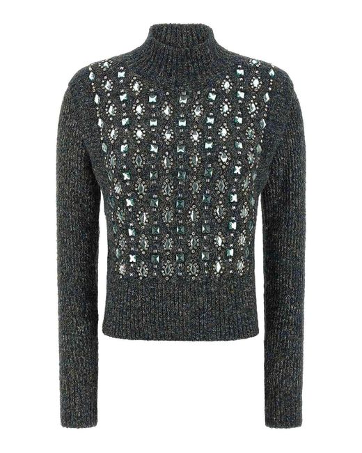 Pinko Black Mirror Image Turtleneck Sweater
