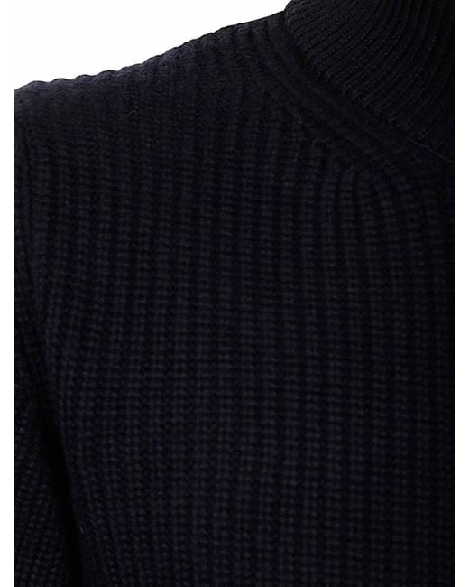 Drumohr Blue Half Zip Pullover for men