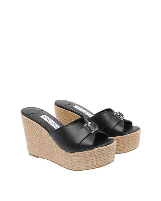 Jimmy Choo Multicolor Leda Wedges Sandals