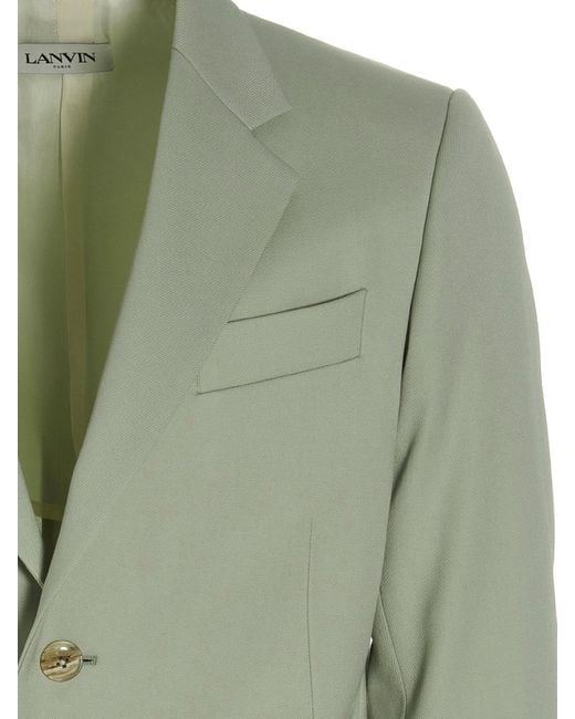 Lanvin Green Wool Single Breast Blazer Jacket for men
