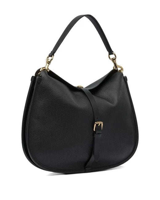 Etro Black Extra-Large Leather Shoulder Bag