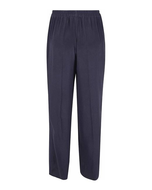 Rossopuro Blue Long Silk Trousers