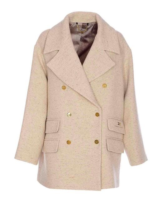Elisabetta Franchi Natural Milk Coat