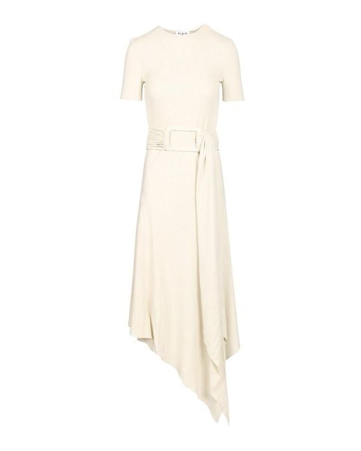 Alaïa White Jersey Dress With Belt