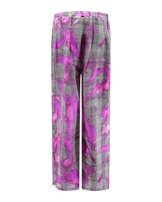 SLEEP NO MORE Purple Silk Pajamas Trouser