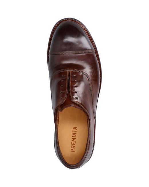 Premiata Brown Abner Derby Shoes for men