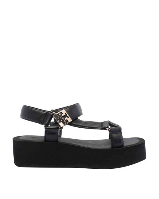 Tory Burch Black Mellow Platform Sandals