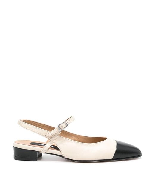 CAREL PARIS Natural Oceano Leather Slingback Ballets