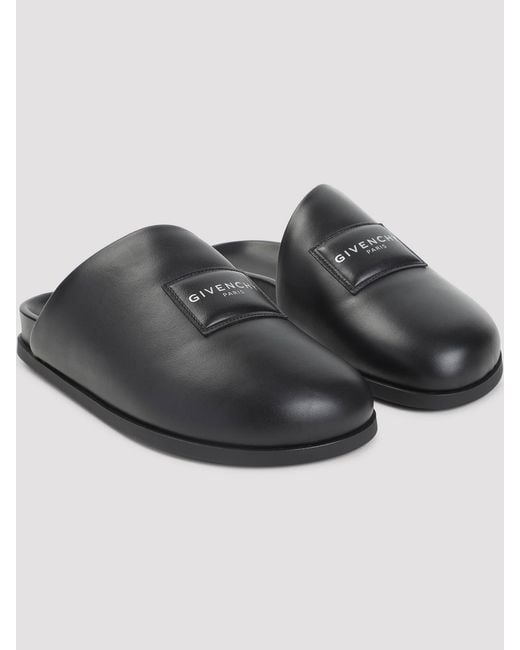 Givenchy Gray Lamb Leather Mules