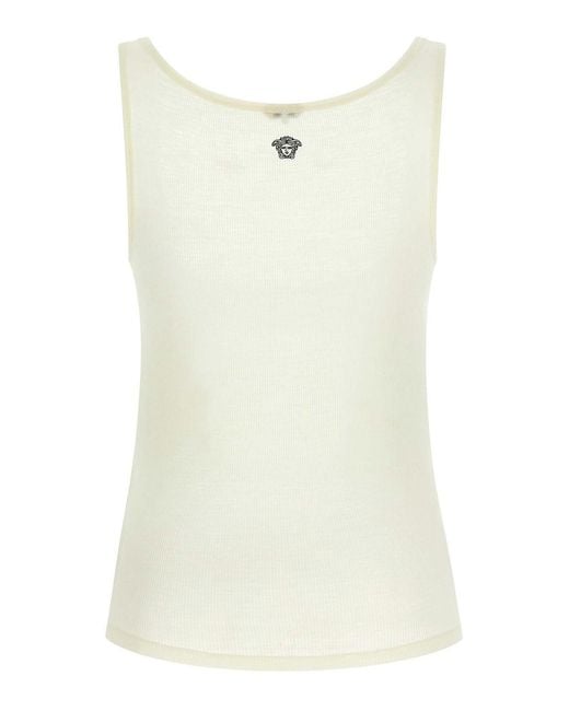 Versace White Embroidery Top