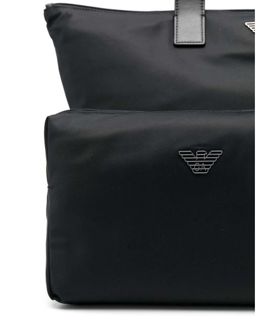 Emporio Armani Black Nylon Tote Bag for men