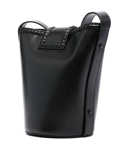Emporio Armani Black Leather Bucket Bag