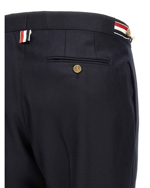 Thom Browne Blue Low Rise Pants for men