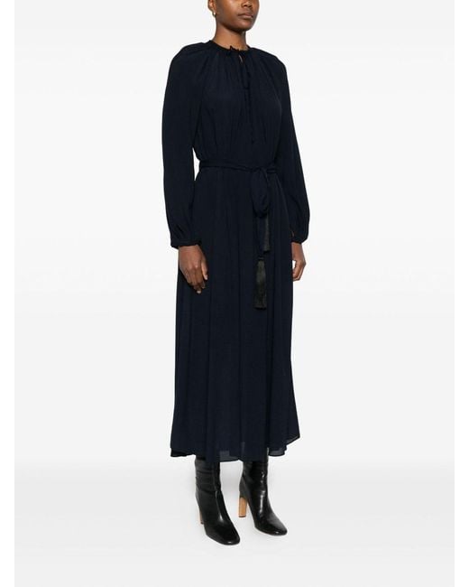 Forte_forte Blue Crepe De Chine Long Dress