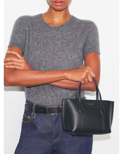 Tory Burch Black Mini Perry Tote Bag
