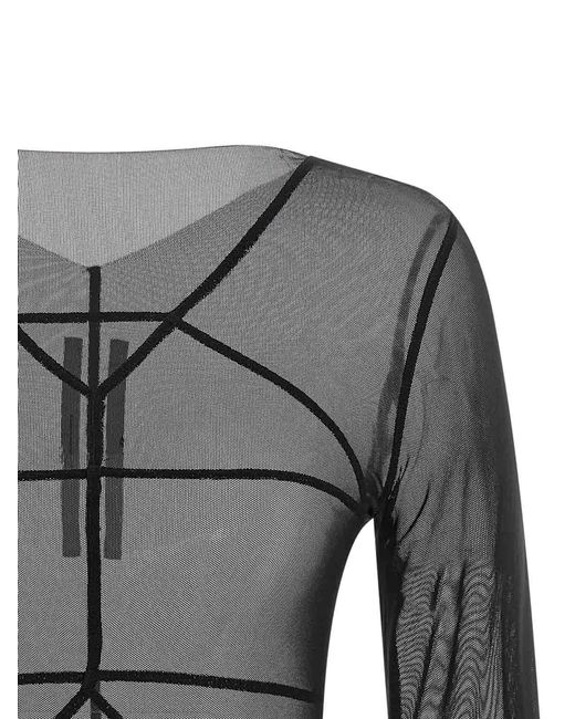 Rick Owens Gray Temple Top Sweater