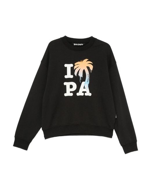 Palm Angels Black Sweatshirt for men