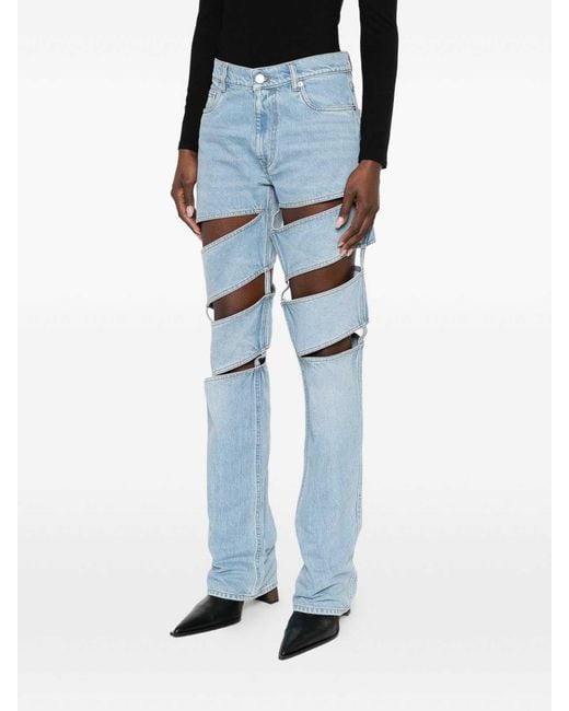 Coperni Blue Jeans With Cut-Out Detail