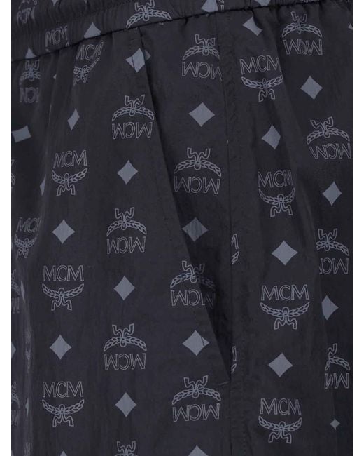 MCM Black Logo Swim Shorts for men