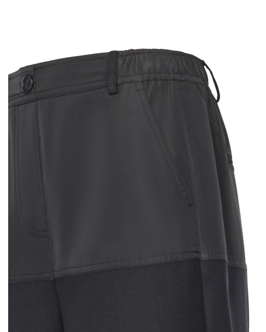 Pinko Black Double-Fabric Trousers