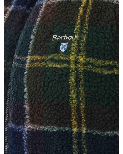 Barbour Blue Tartan Zip Jacket for men
