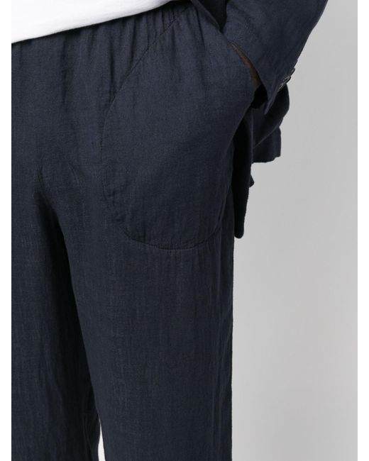 Barena Blue Elasticated-waistband Straight-leg Trousers for men