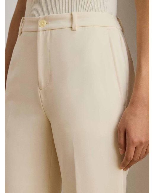 Ralph Lauren Natural Woven-Straight-Pants-City Crepe