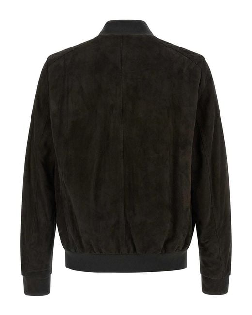 Moorer Black Carlos Bomber Jacket for men