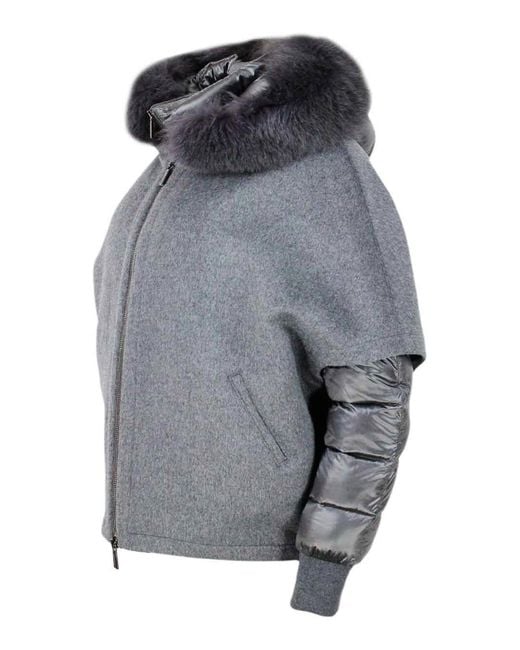 Moorer Gray Wool And Cashmere Jacket
