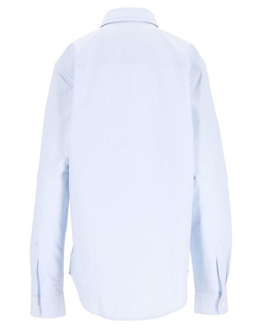 AMI Blue De Cur Cotton Shirt