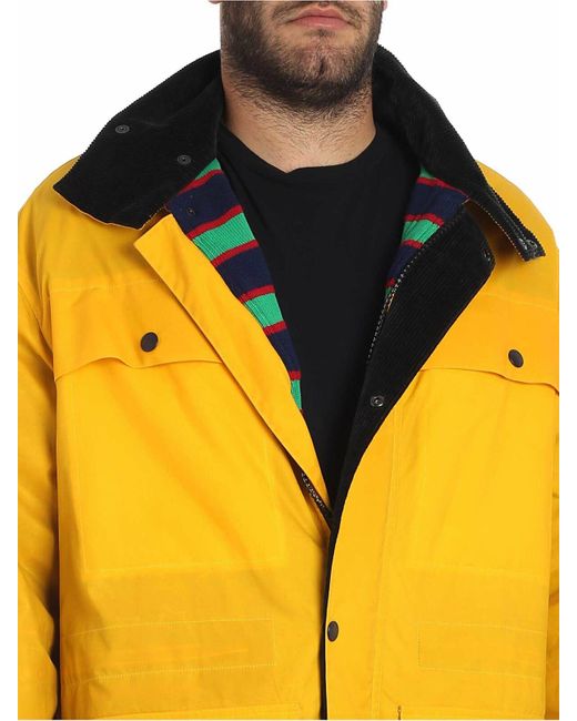 KENZO Yellow Fabric Coat for men