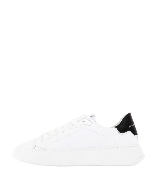 Philippe Model White Temple Leather Sneakers