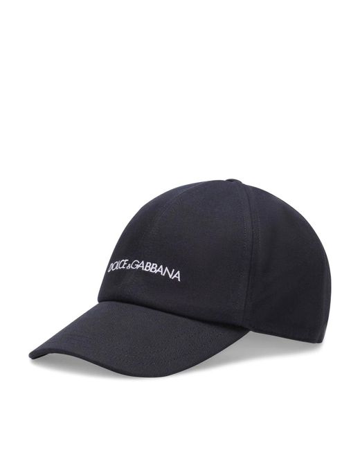 Dolce & Gabbana Blue Logo Embroidery Hat for men