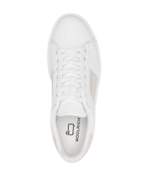 Woolrich White Classic Court Sneakers
