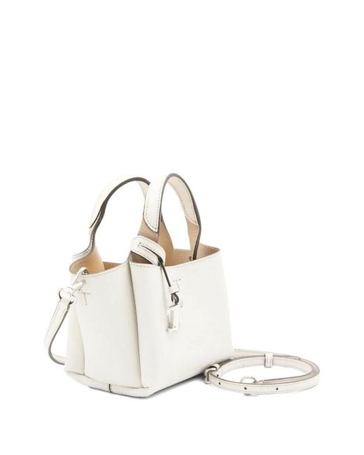 Tod's White Micro Leather Bag