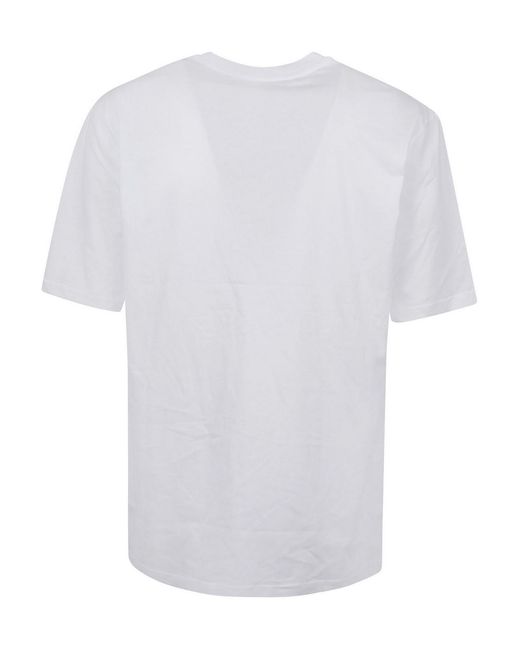 Moschino Gray Logo Printed T-Shirt for men