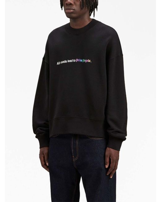 Palm angels top black sweatshirt