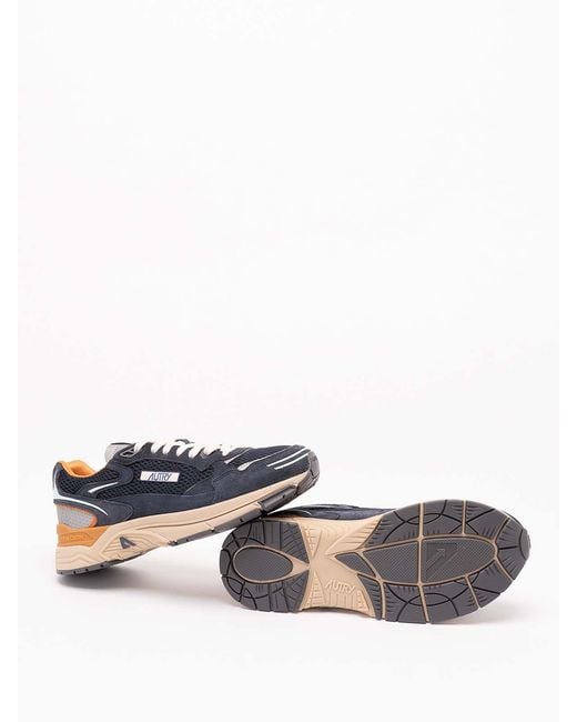 Autry Blue 'Hyperway' Low Sneakers for men