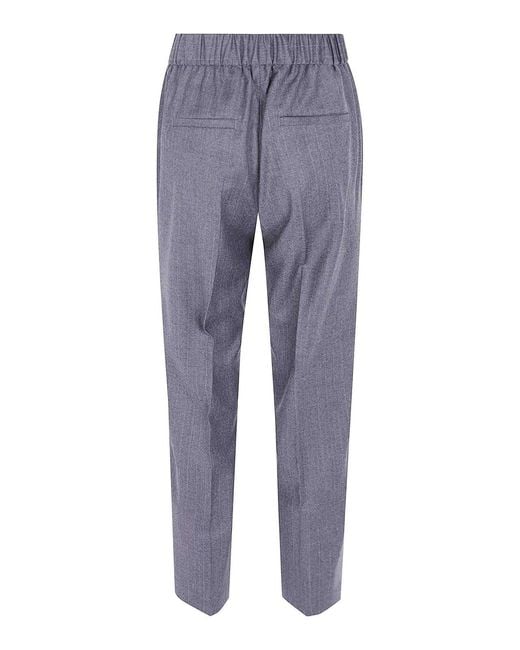 Peserico Blue Slim Fit Trousers