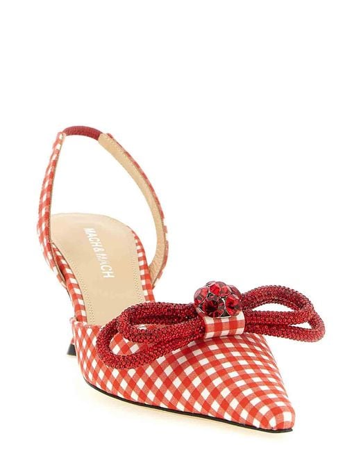 Mach & Mach Pink Double Bow Slingback