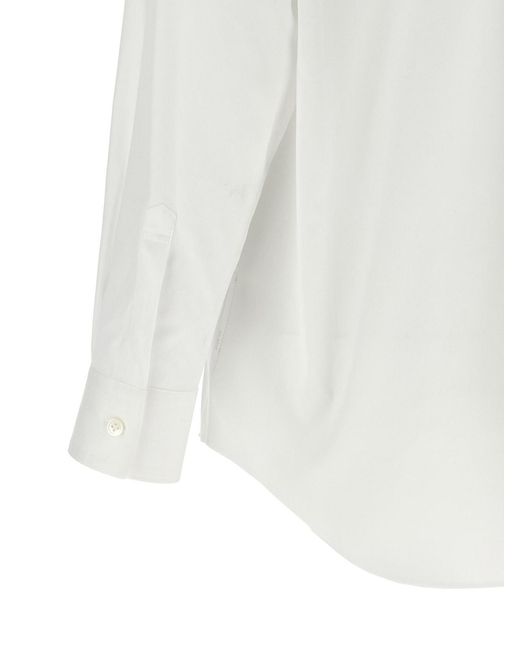 Comme des Garçons White Crochet Pocket Shirt